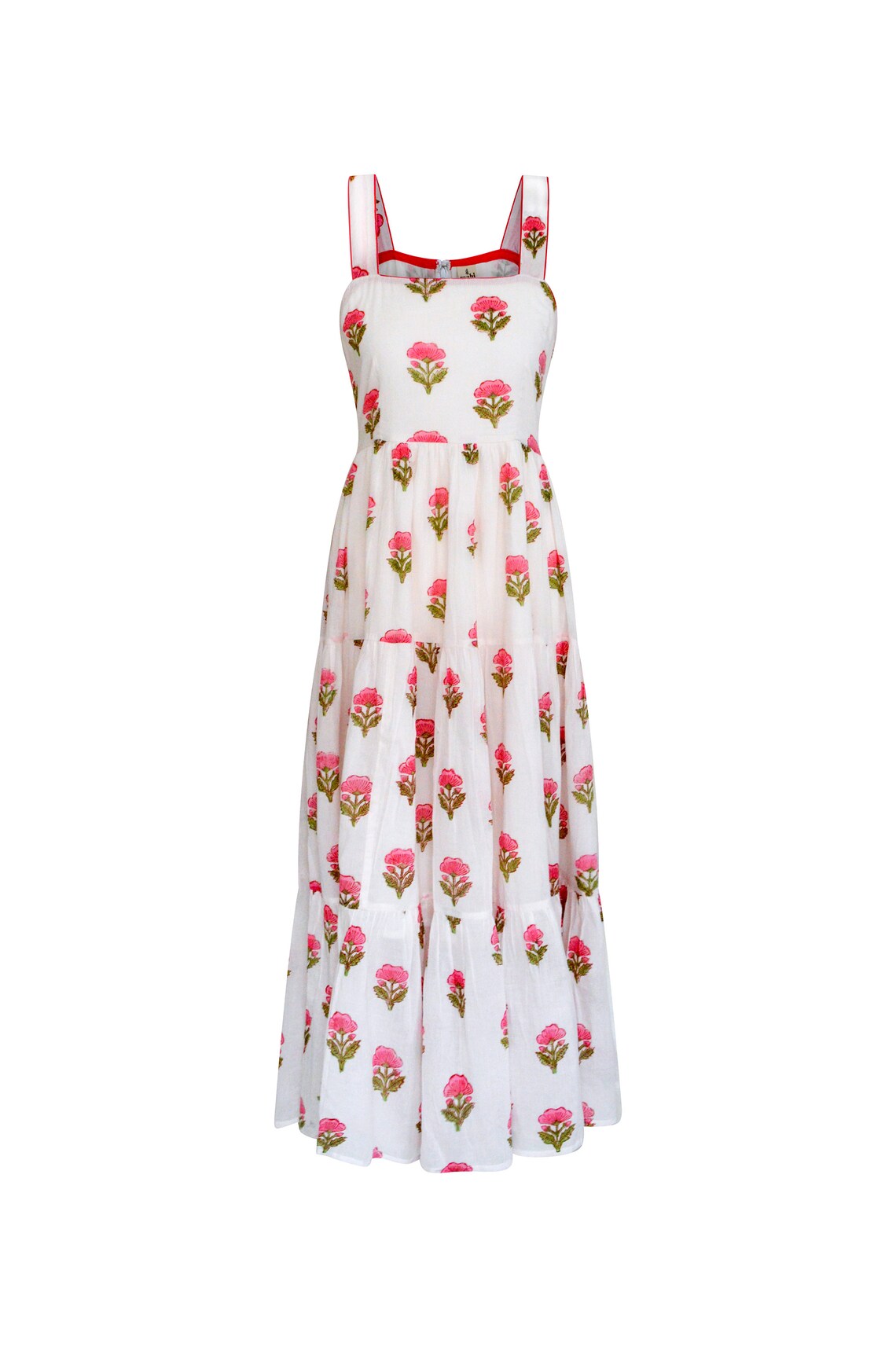 Blush Bloom Flare Maxi Dress