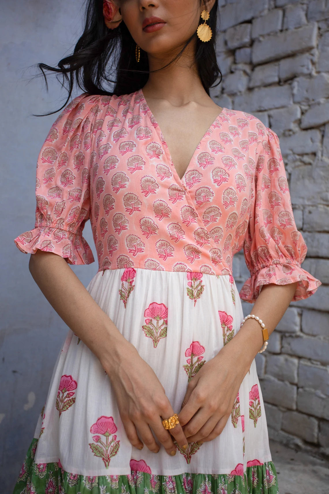 Jaipuri Bloom Tiered Maxi Dress