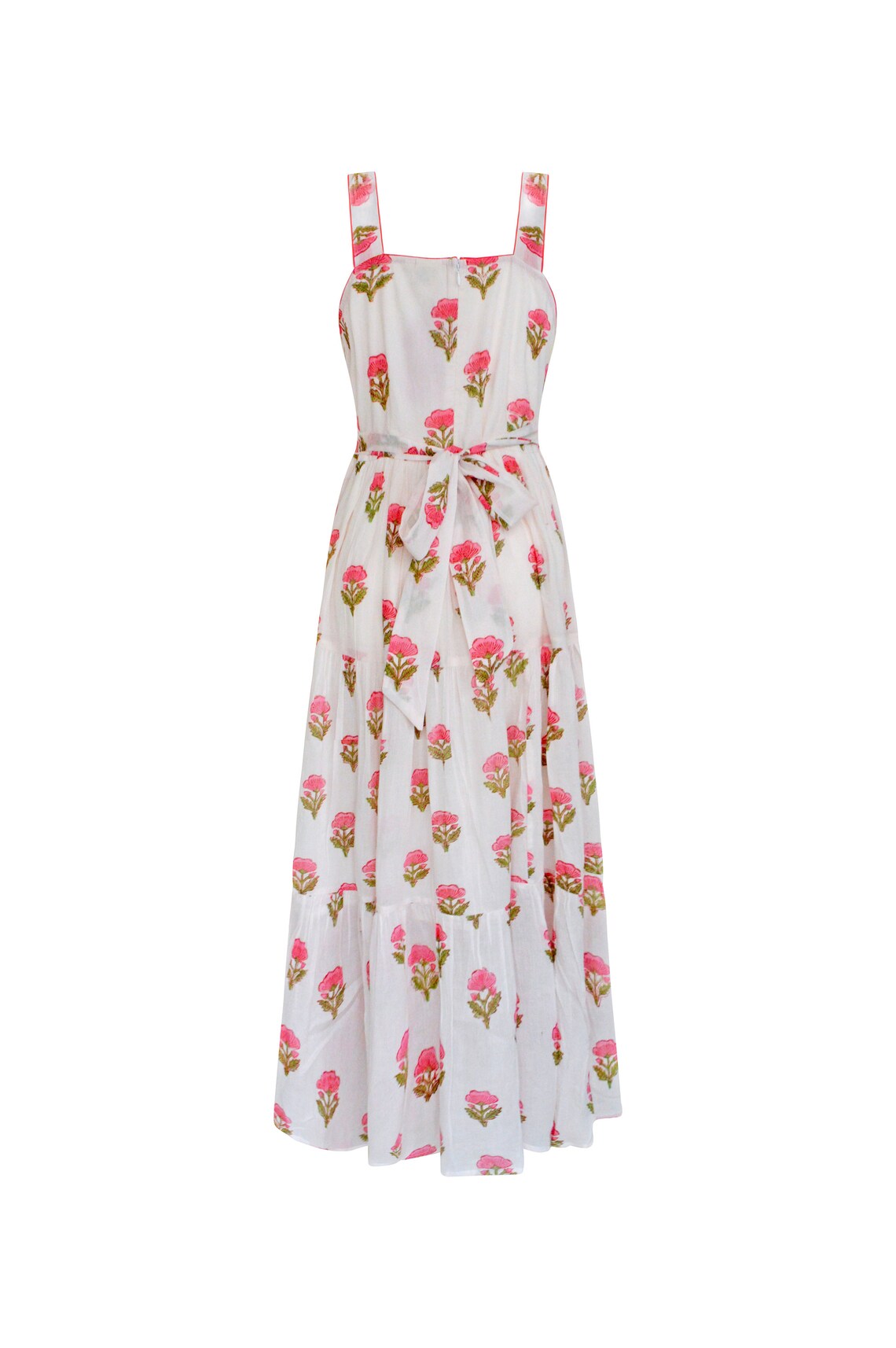 Blush Bloom Flare Maxi Dress