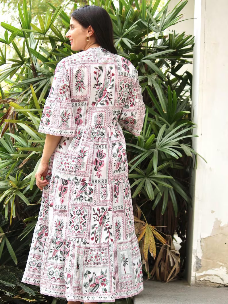 V-Neck Printed Everyday Dress